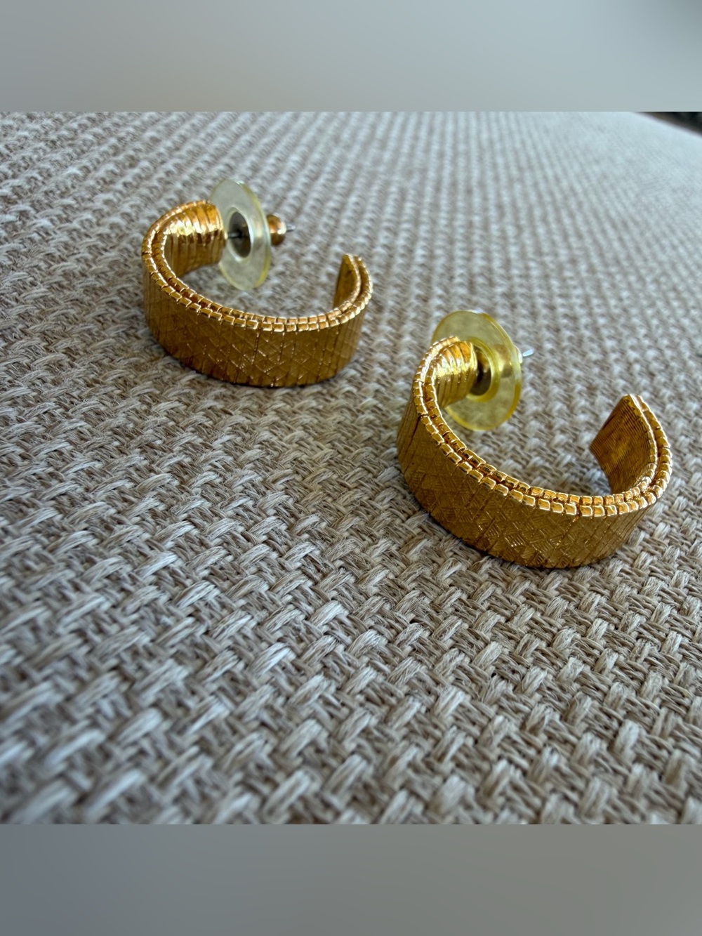 Napier Gold Woven Hoop Earrings - Women Jewelry